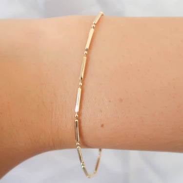 Gold Ball Bar Bracelet